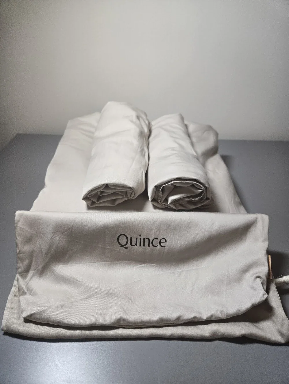 QUINCE Bamboo Duvet Cover Set King/Cal King in Sand, Organic, SILKY & Luxurious